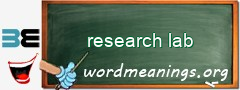 WordMeaning blackboard for research lab